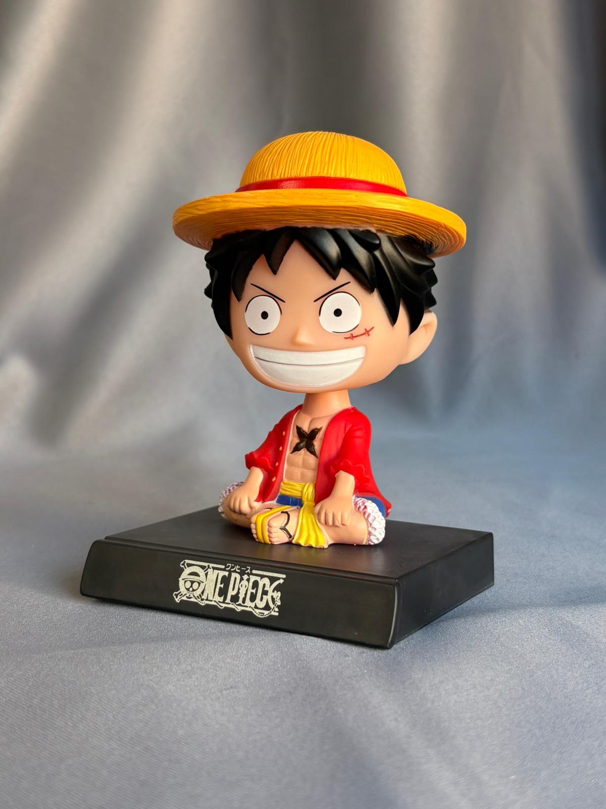 One Piece Luffy Hasır Şapka Sallanan Kafa Figür (10 cm)