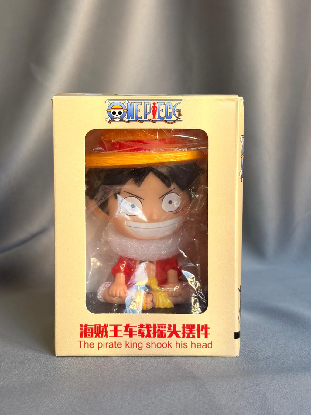 One Piece Luffy Hasır Şapka Sallanan Kafa Figür (10 cm)